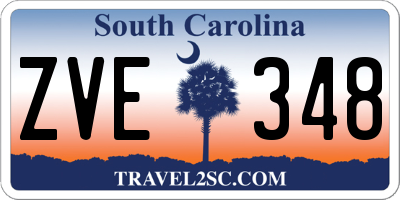 SC license plate ZVE348