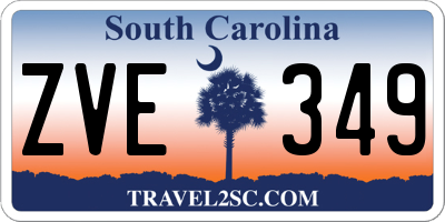 SC license plate ZVE349