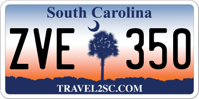 SC license plate ZVE350