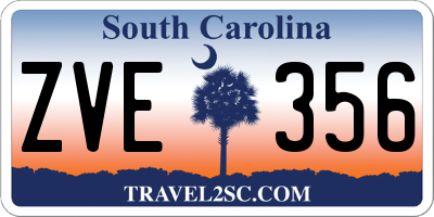 SC license plate ZVE356