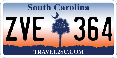 SC license plate ZVE364