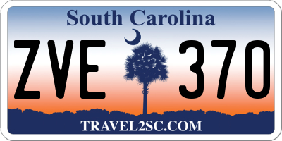 SC license plate ZVE370