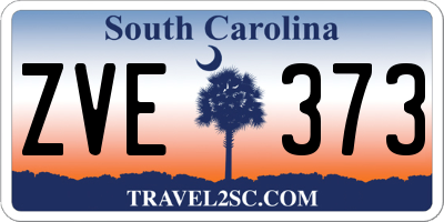 SC license plate ZVE373