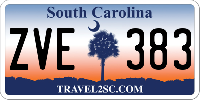 SC license plate ZVE383