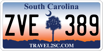 SC license plate ZVE389