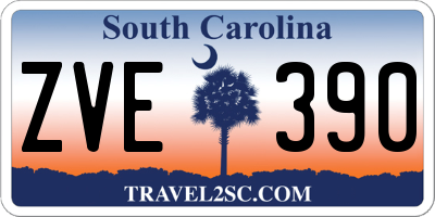SC license plate ZVE390