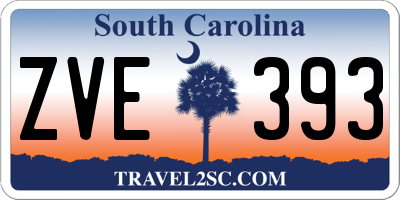 SC license plate ZVE393