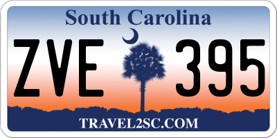 SC license plate ZVE395