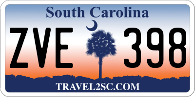 SC license plate ZVE398