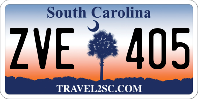 SC license plate ZVE405