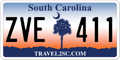 SC license plate ZVE411