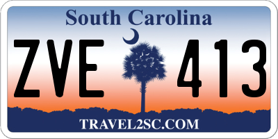 SC license plate ZVE413