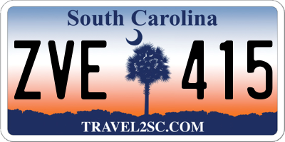 SC license plate ZVE415