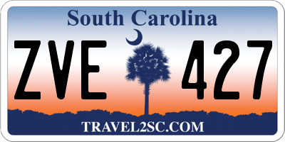 SC license plate ZVE427