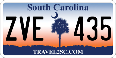 SC license plate ZVE435