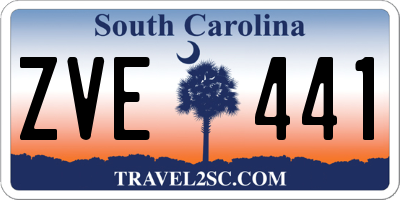 SC license plate ZVE441