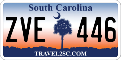 SC license plate ZVE446