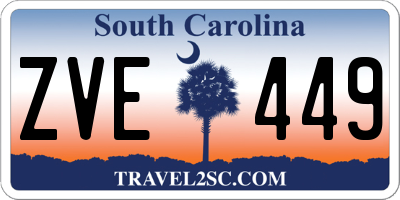 SC license plate ZVE449