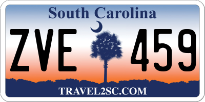 SC license plate ZVE459