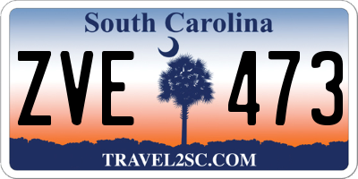 SC license plate ZVE473