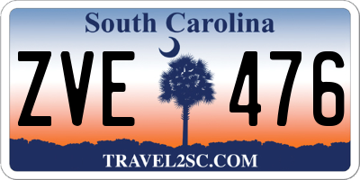 SC license plate ZVE476