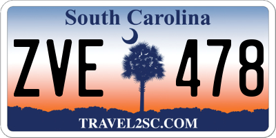 SC license plate ZVE478