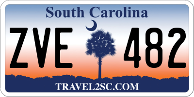 SC license plate ZVE482
