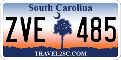 SC license plate ZVE485