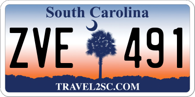 SC license plate ZVE491