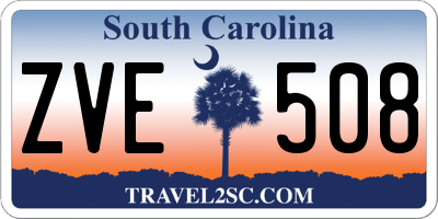 SC license plate ZVE508