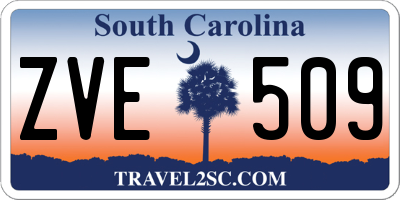 SC license plate ZVE509