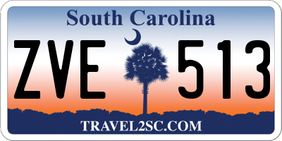 SC license plate ZVE513