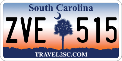 SC license plate ZVE515