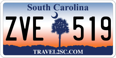 SC license plate ZVE519