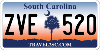 SC license plate ZVE520