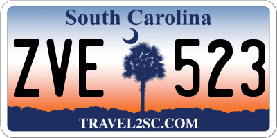 SC license plate ZVE523
