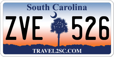 SC license plate ZVE526