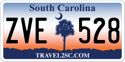 SC license plate ZVE528
