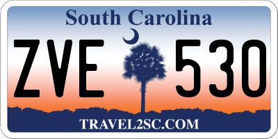 SC license plate ZVE530