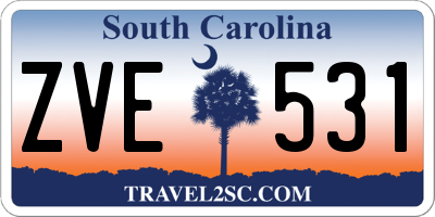 SC license plate ZVE531
