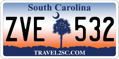 SC license plate ZVE532