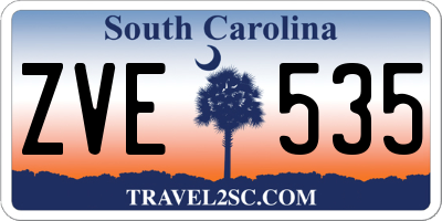 SC license plate ZVE535