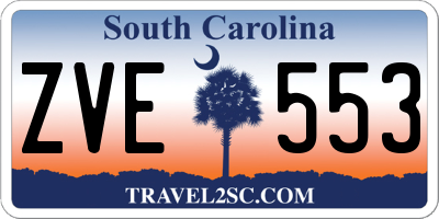 SC license plate ZVE553