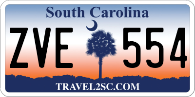 SC license plate ZVE554