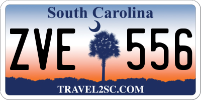 SC license plate ZVE556