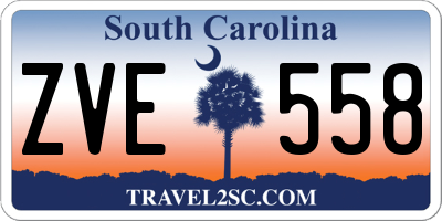 SC license plate ZVE558