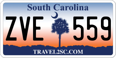 SC license plate ZVE559