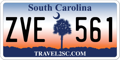 SC license plate ZVE561