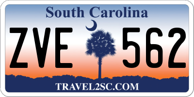 SC license plate ZVE562