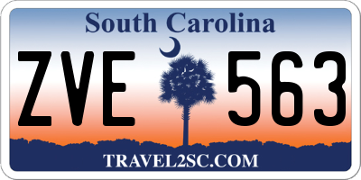SC license plate ZVE563